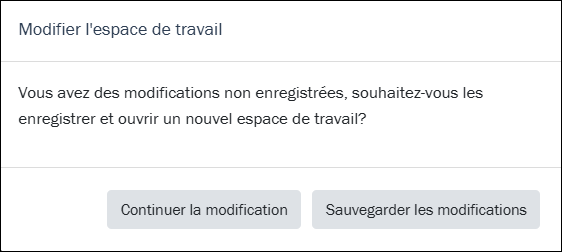 Modifications non sauvegardées
